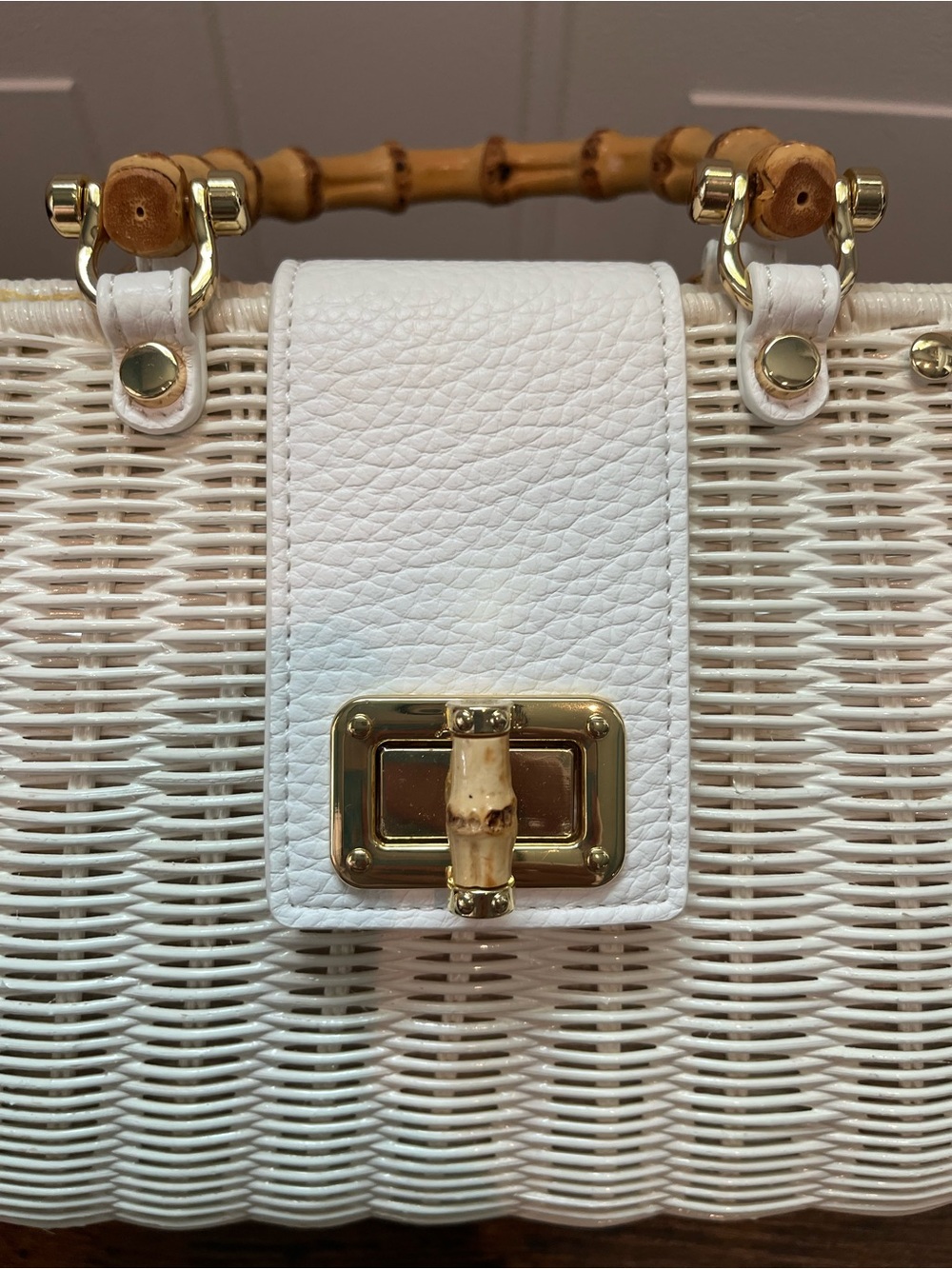 Lilly Pulitzer Leena Top Handle Wicker Bag - Brand New! - Picture 6 of 12